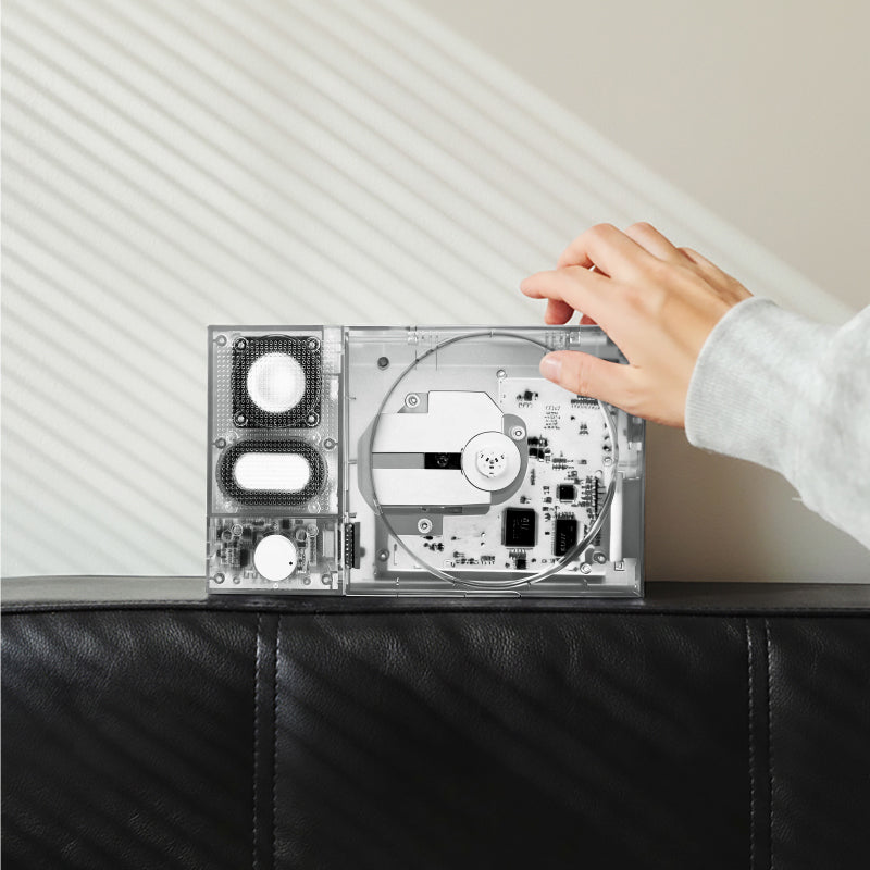 TINYL SPLIT: The Portable 3-in-1 Modular Transparent Bluetooth CD Player