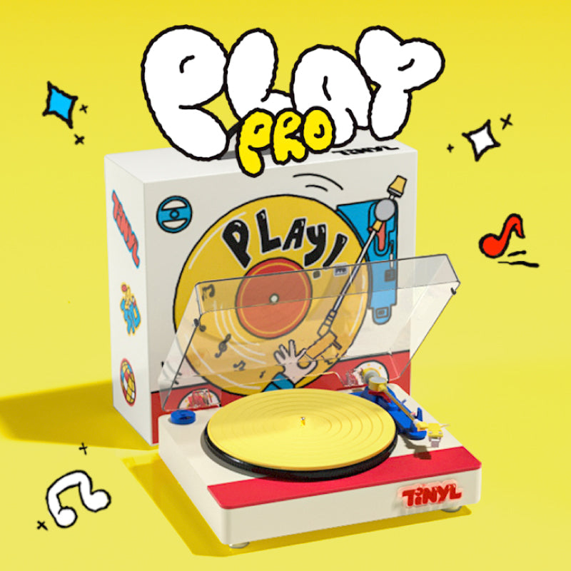 Aesthetic dopamine decor home setup with Tinyl Play Pro colorful record player