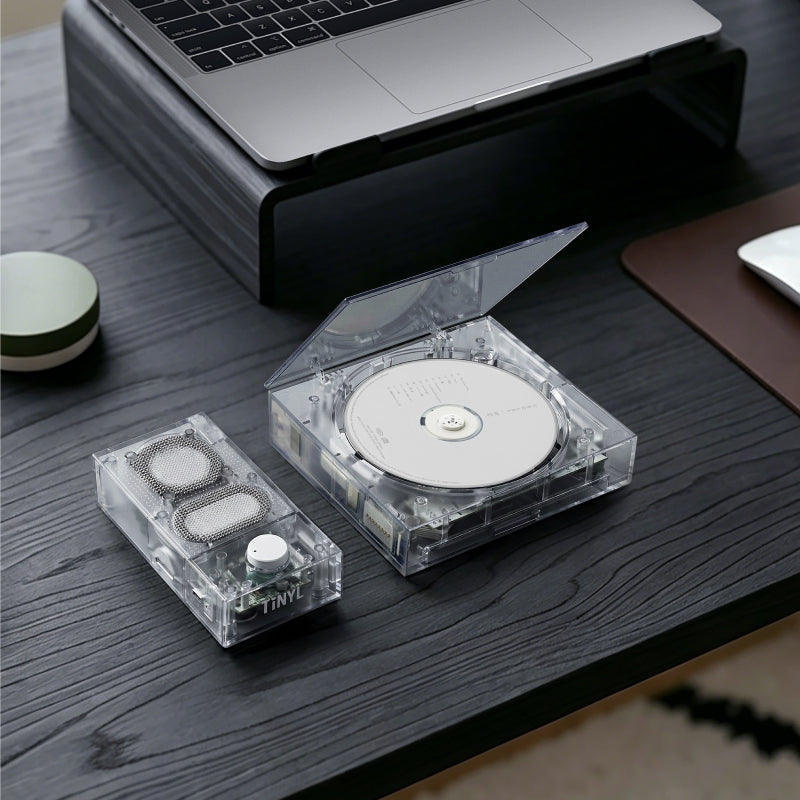 TINYL SPLIT: The Portable 3-in-1 Modular Transparent Bluetooth CD Player
