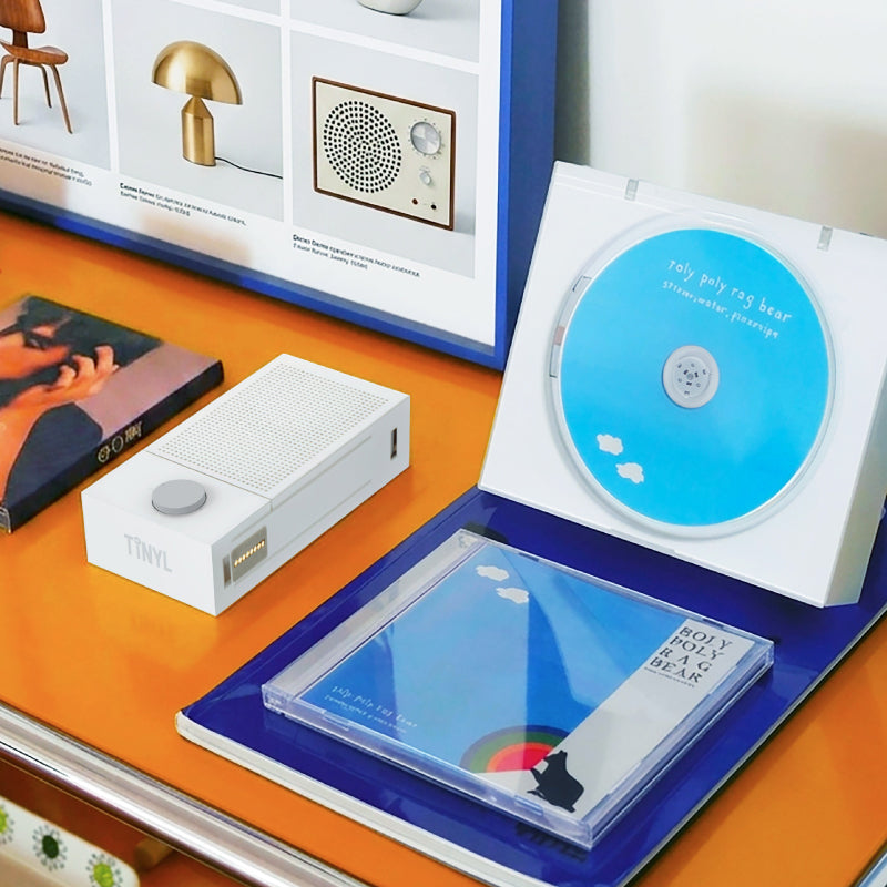 TINYL SPLIT: The Elegant White Modular 3-in-1 Portable CD Player