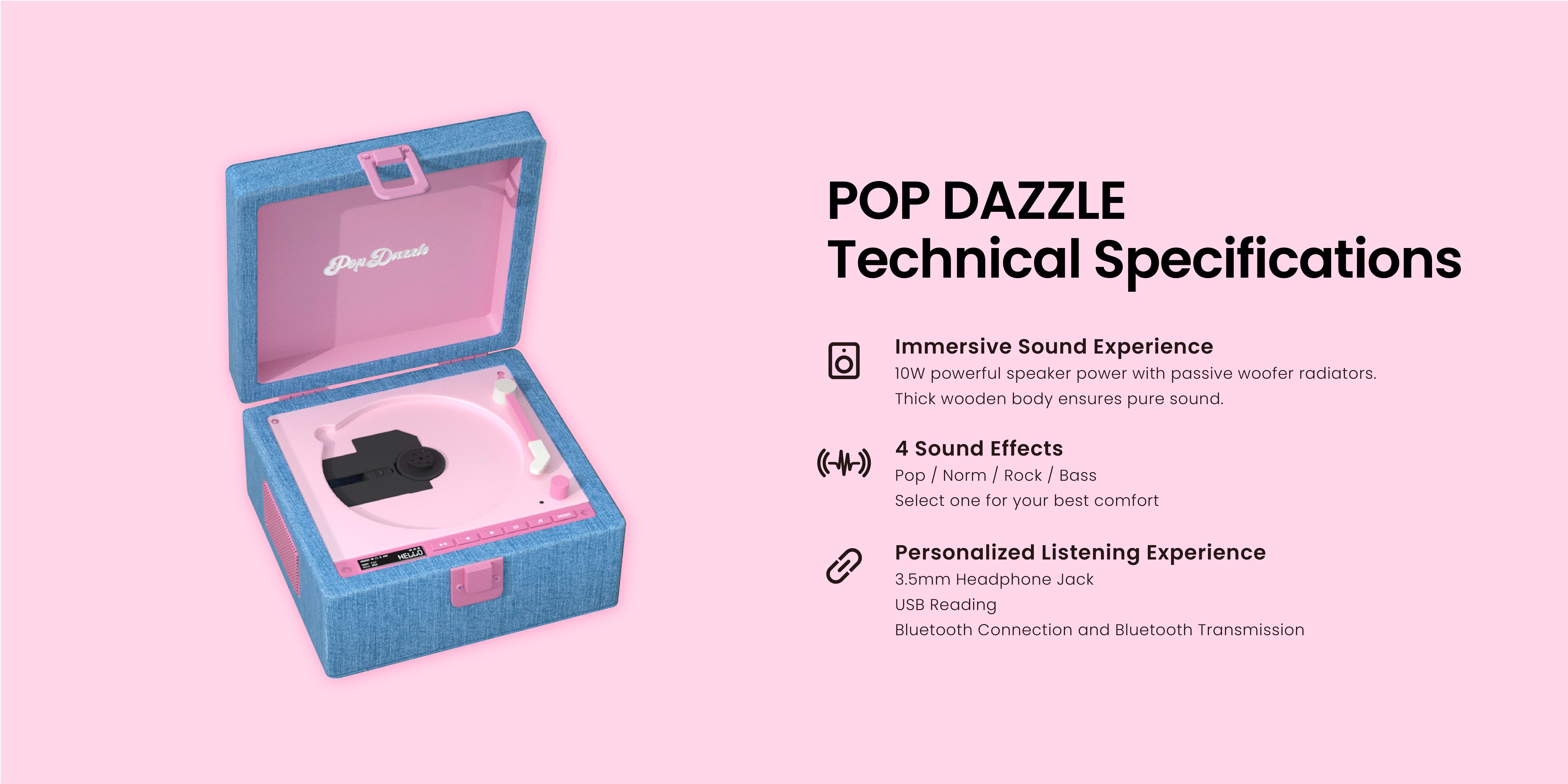 TINYL POP DAZZLE: Aesthetic Y2K Denim CD Player - K-Pop Photocard